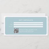 トレンディーモダンサロンQRコードギフト証明書 (裏面)