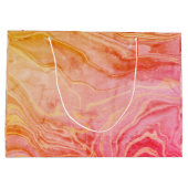 トレンディーモダンシエレガントック大理石 ラージペーパーバッグ (裏面)