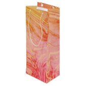 トレンディーモダンシエレガントック大理石 ワインギフトバッグ (裏面アングル)