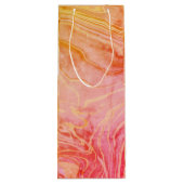 トレンディーモダンシエレガントック大理石 ワインギフトバッグ (裏面)