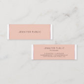 トレンディーモダンシシンプルックデザイン赤面ピンクプレーン スキニー名刺 (正面/裏面)