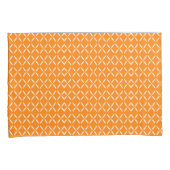 トレンディーモダンシックなオレンジと白の花 枕カバー (正面右)