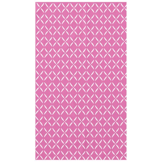 トレンディーモダンシックなピンクと白の花 テーブルクロス (正面)