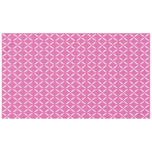 トレンディーモダンシックなピンクと白の花 テーブルクロス (正面(横))