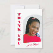 トレンディーモダンシックなピンクのスクリプトの卒業 (正面)