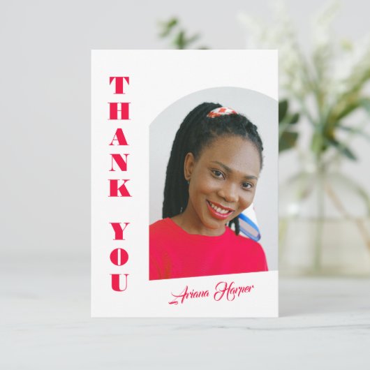 トレンディーモダンシックなピンクのスクリプトの卒業 (スタンド正面)