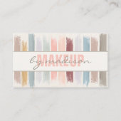 トレンディーモダンシックなブラシストロークのメイクアップアーティスト 名刺 (正面)