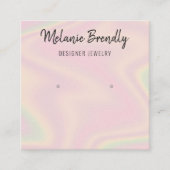 トレンディーモダンシックネームジュエリーイヤリングディスプレイ スクエア名刺 (正面)