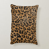 トレンディーモダンシックヒョウ柄モノグラム名 アクセントクッション (裏面(縦))