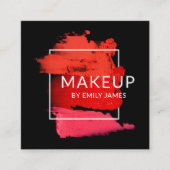トレンディーモダンシックメイクアップアーティストプロフェッショナル スクエア名刺 (正面)