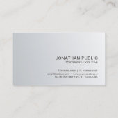 トレンディーモダンシルバミニマルグジュアリーカンパニー 名刺 (裏面)