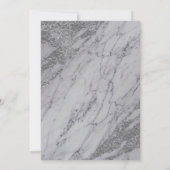 トレンディーモダンシルバーグラモールマーブル招待状 招待状 (裏面)