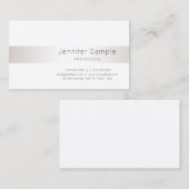 トレンディーモダンシルバールックシンプルデザインラグジュアリー 名刺 (正面/裏面)