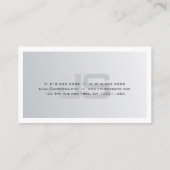 トレンディーモダンシルバールックスタイリッシュモノグラムプレーン 名刺 (裏面)