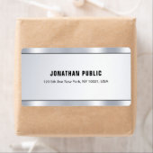 トレンディーモダンシルバールック洗練された出荷 ラベル (インサイチュ)