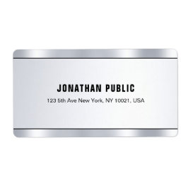 トレンディーモダンシルバールック洗練された出荷 ラベル