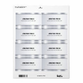 トレンディーモダンシルバールック洗練された出荷 ラベル (フルシート)