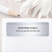 トレンディーモダンシルバー美学テンプレートエレガント ラベル (インサイチュ)