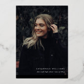 トレンディーモダンシンプルスクリプトTwo Photo Gradation 箔招待状 (正面)