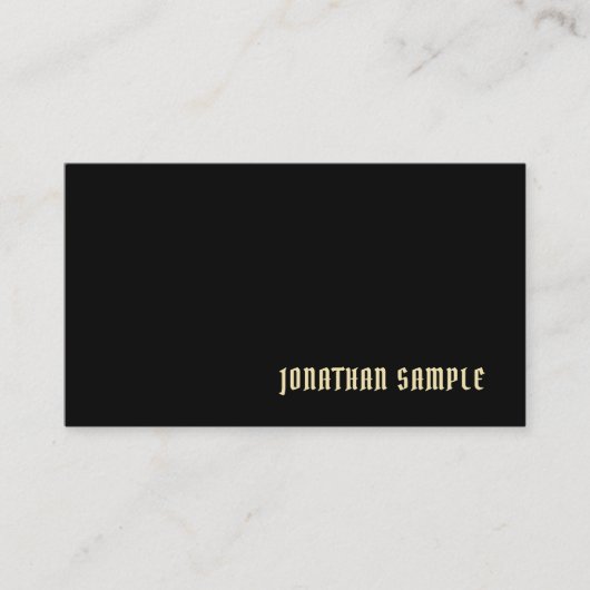 トレンディーモダンシンプルデザインブエレガントラック金ゴールド 名刺 (正面)