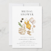トレンディーモダンシンプルブライダルシャワー 招待状 (正面)