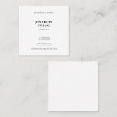 トレンディーモダンシンプルプロフェッショナルカッコいいテンプレート スクエア名刺 (正面/裏面)