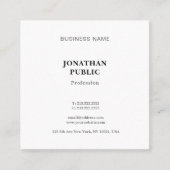 トレンディーモダンシンプルプロフェッショナルカッコいいテンプレート スクエア名刺 (正面)