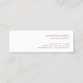 トレンディーモダンシンプルプロフェッショナルテンプレートエレガント スキニー名刺 (裏面)