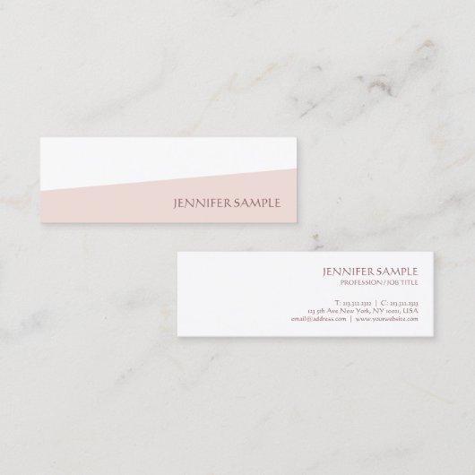 トレンディーモダンシンプルプロフェッショナルテンプレートエレガント スキニー名刺 (正面/裏面)