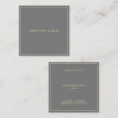 トレンディーモダンシンプルプロフェッショナルテンプレートラグジュアリー スクエア名刺 (正面/裏面)