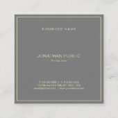 トレンディーモダンシンプルプロフェッショナルテンプレートラグジュアリー スクエア名刺 (裏面)
