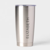 トレンディーモダンシンプルミニマリスト名ブラックコーヒー 保温保冷タンブラー (左面)