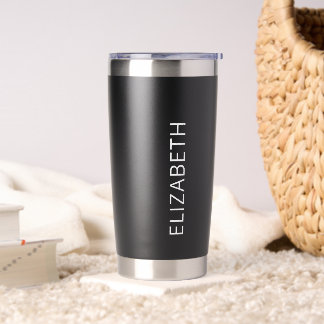 トレンディーモダンシンプルミニマリスト名ブラックコーヒー 保温保冷タンブラー