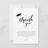 トレンディーモダンシンプル写真卒業 サンキューカード (裏面)