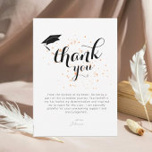 トレンディーモダンシンプル写真卒業 サンキューカード