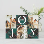 トレンディーモダンジョイグリーンプライド写真クリスマス シーズンカード (スタンド正面)