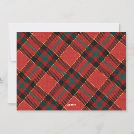 トレンディーモダンジョイ赤と緑のフォトクリスマス シーズンカード (裏面)