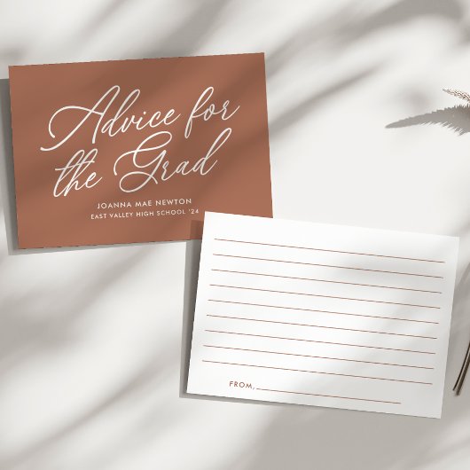 トレンディーモダンスクリプトの卒業 アドバイスカード