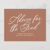 トレンディーモダンスクリプトの卒業 アドバイスカード (正面)