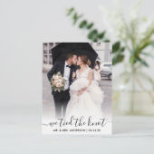 トレンディーモダンスクリプトを結び付けました。 ポストカード (スタンド正面)