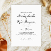 トレンディーモダンスクリプト名ミニマル結婚リスト 招待状