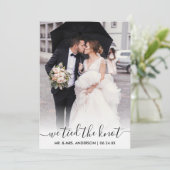 トレンディーモダンスクリプト私たちは結んだ結び目オーバーレイカード サンキューカード (スタンド正面)