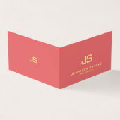 トレンディーモダンスタイリッシュモノグラム本最高の折り 名刺 (外部)