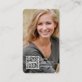 トレンディーモダンスタイリッシュQRコード写真  名刺 (正面)