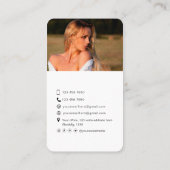 トレンディーモダンスタイリッシュQRコード写真  名刺 (裏面)