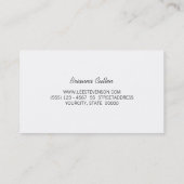 トレンディーモダンストライプの銀セクフェイクイン 名刺 (裏面)