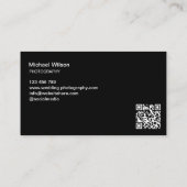 トレンディーモダンソーシャルメディア写真家QRコード 名刺 (裏面)