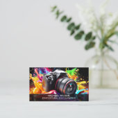 トレンディーモダンソーシャルメディア写真家QRコード 名刺 (スタンド正面)