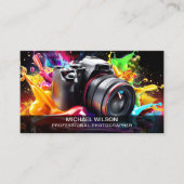 トレンディーモダンソーシャルメディア写真家QRコード 名刺 (正面)