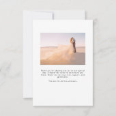 トレンディーモダンタイプLove & 感謝してい2フォト結婚ズ サンキューカード (裏面)